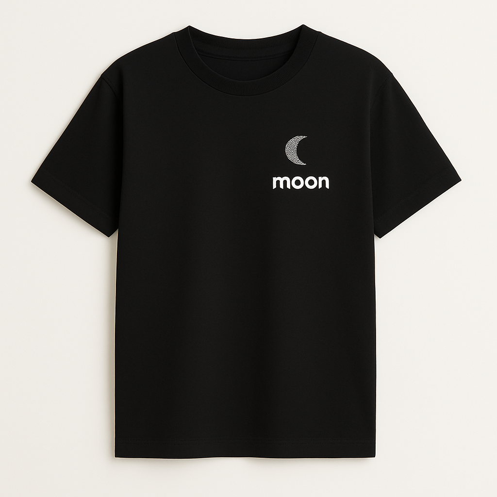 Чёрная футболка moon
